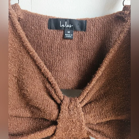 Lulus Brown Cutout Midi Sweater Dress in Women's M - Picture 6 of 16